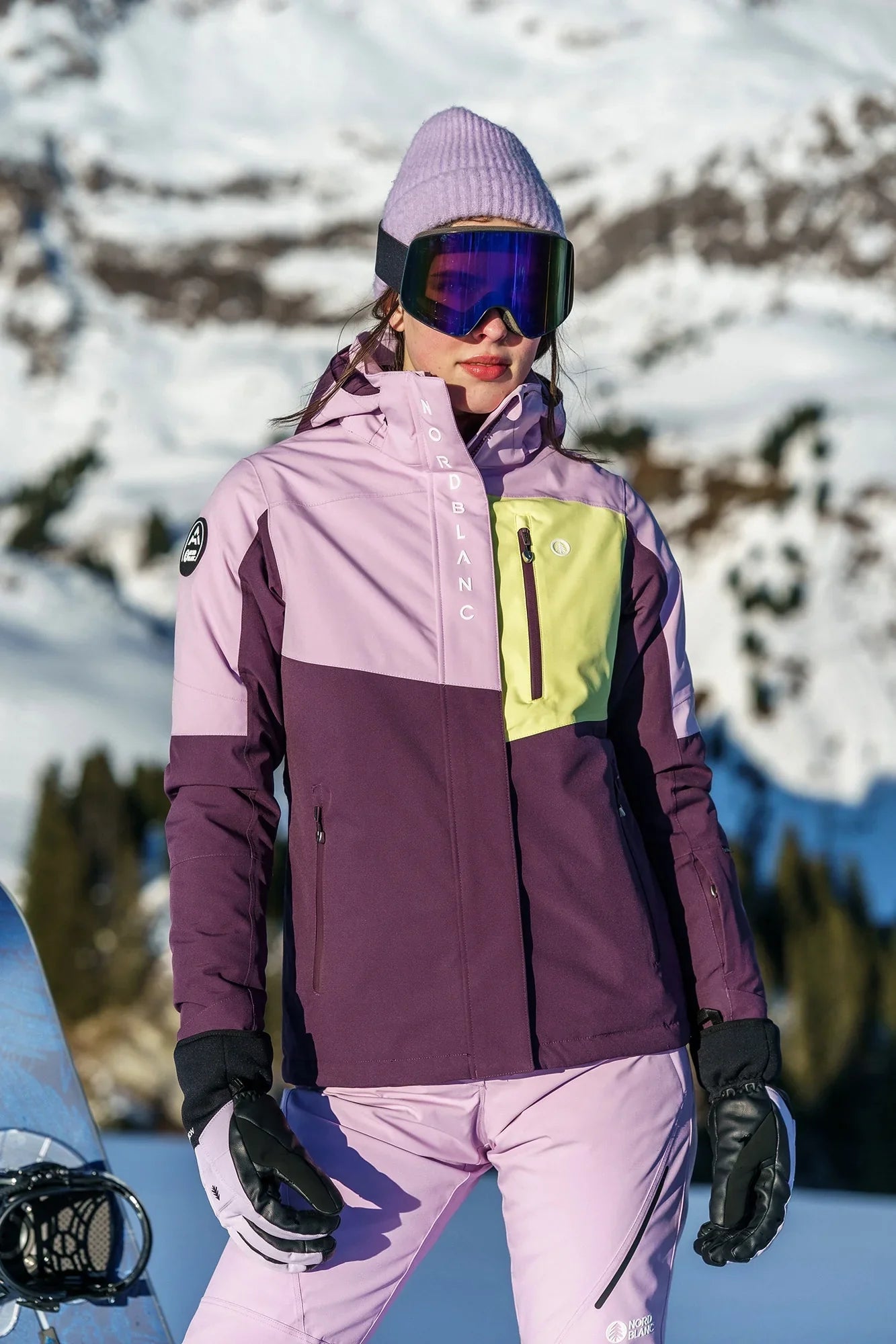 Skijaška jakna ženska - LILT ljubičasta-6