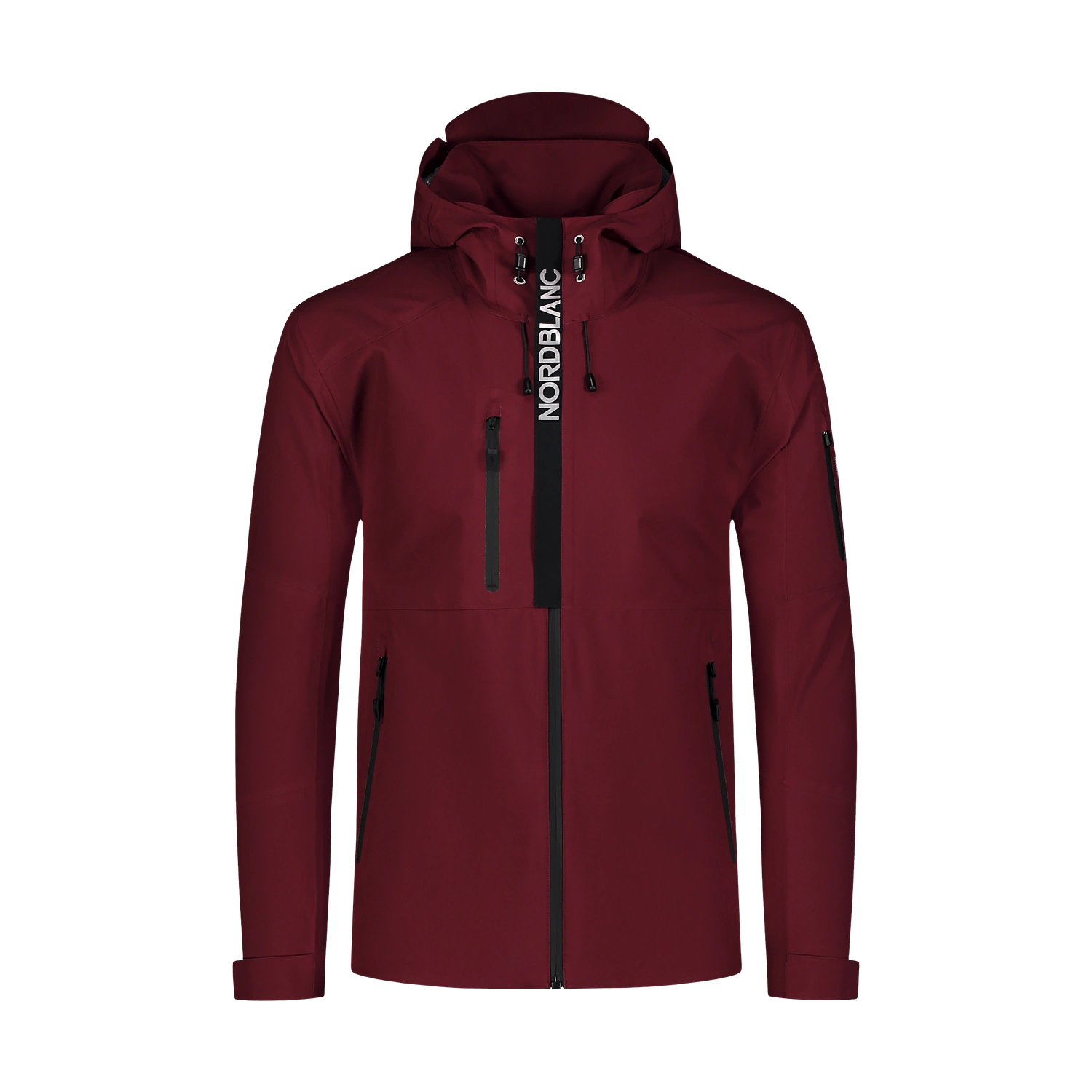 Wasserdichte 3LL Outdoor- Jacke Herren - FORTRESS weinrot
