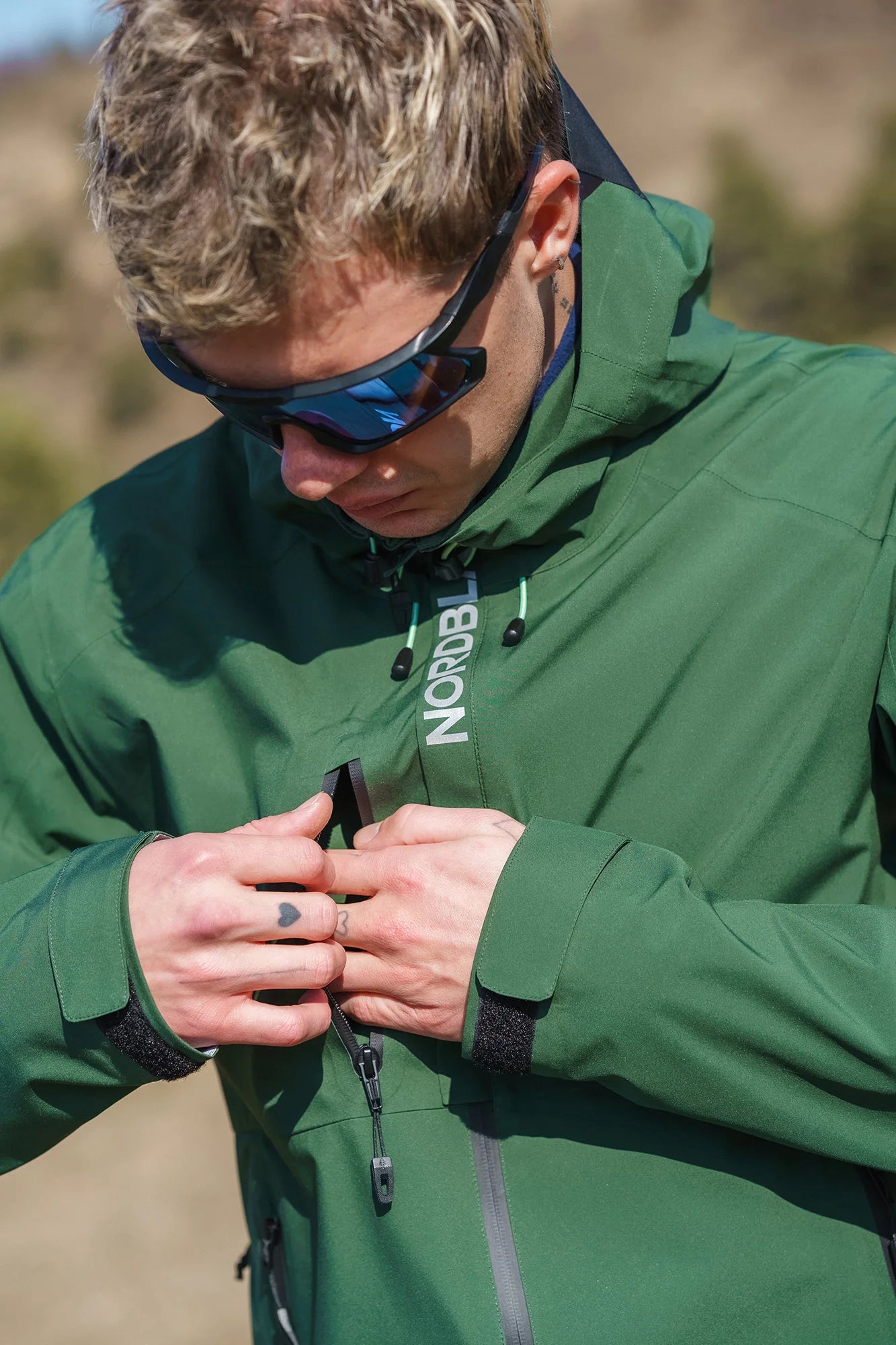 Waterproof 3LL outdoor jacket men's - FORTRESS green-6