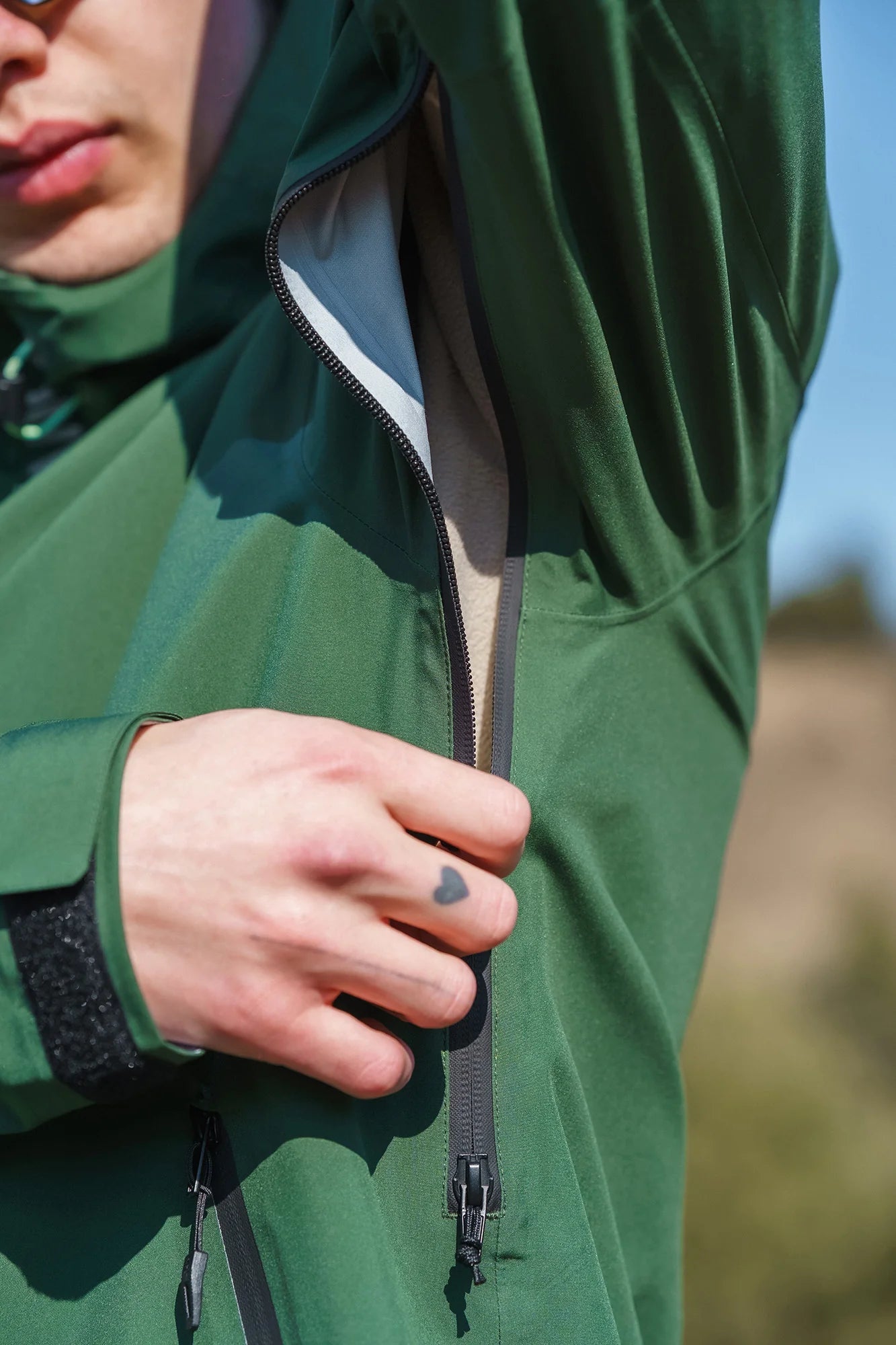 Waterproof 3LL outdoor jacket men's - FORTRESS green-7