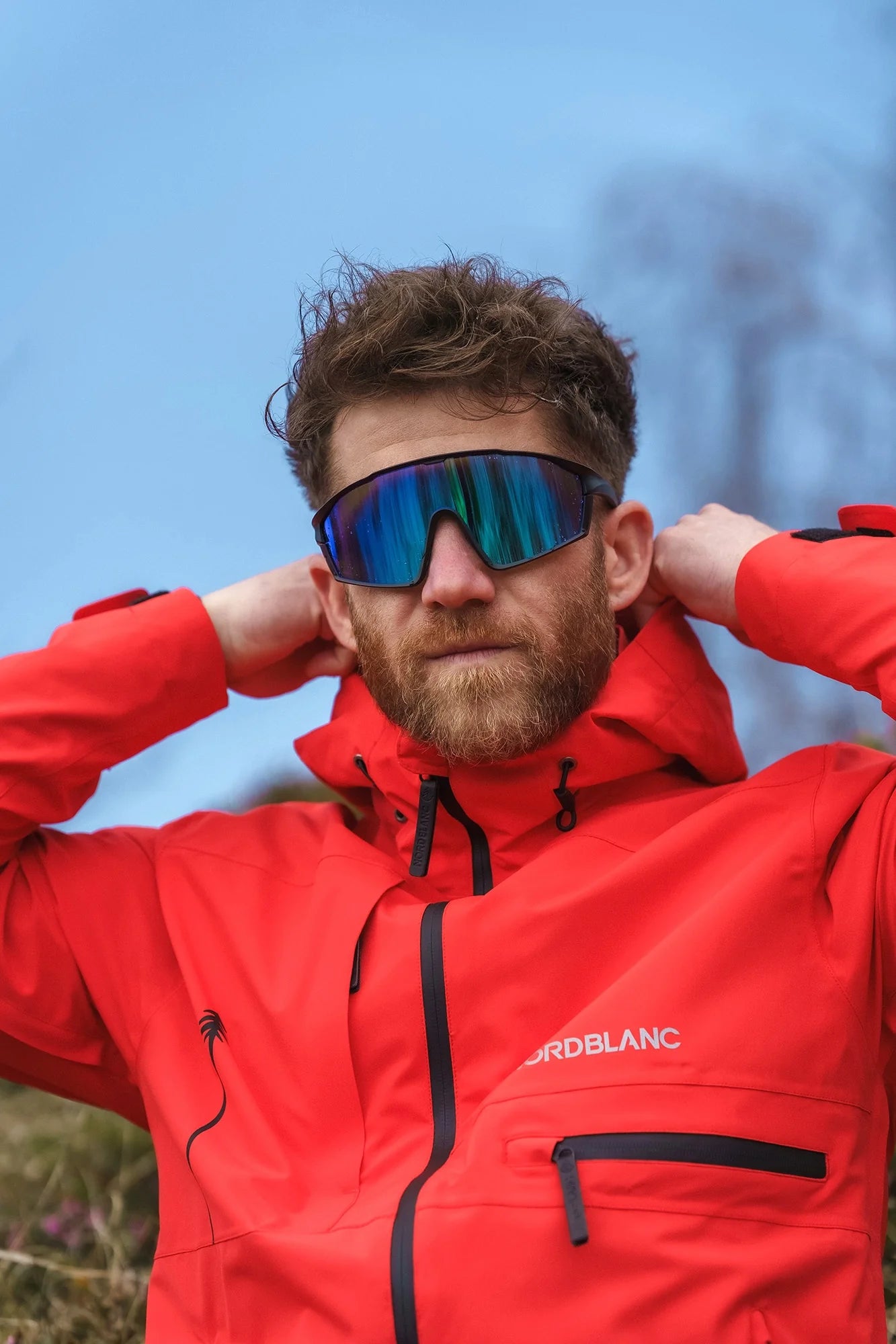 Waterproof outdoor jacket men's - RIGID red-6
