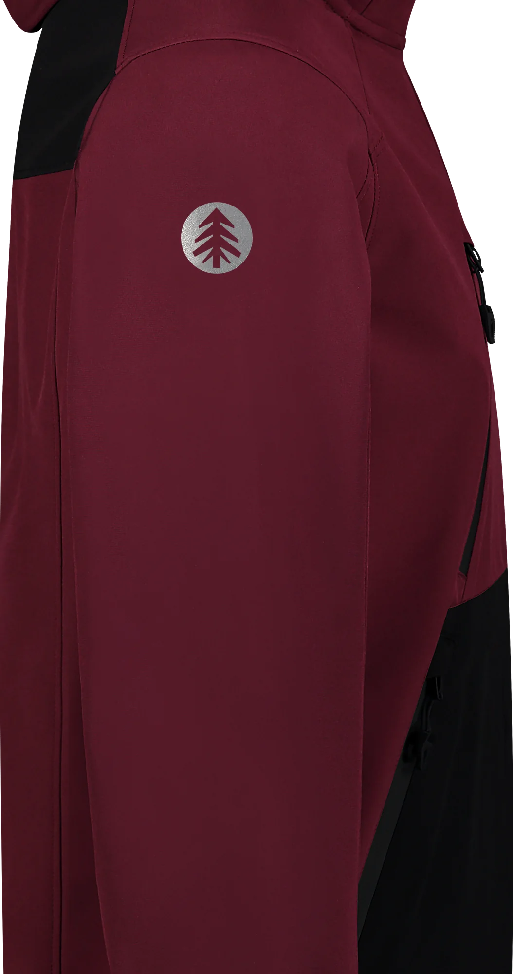 Waterproof light softshell jacket men's - OVERLOOK wine red-8