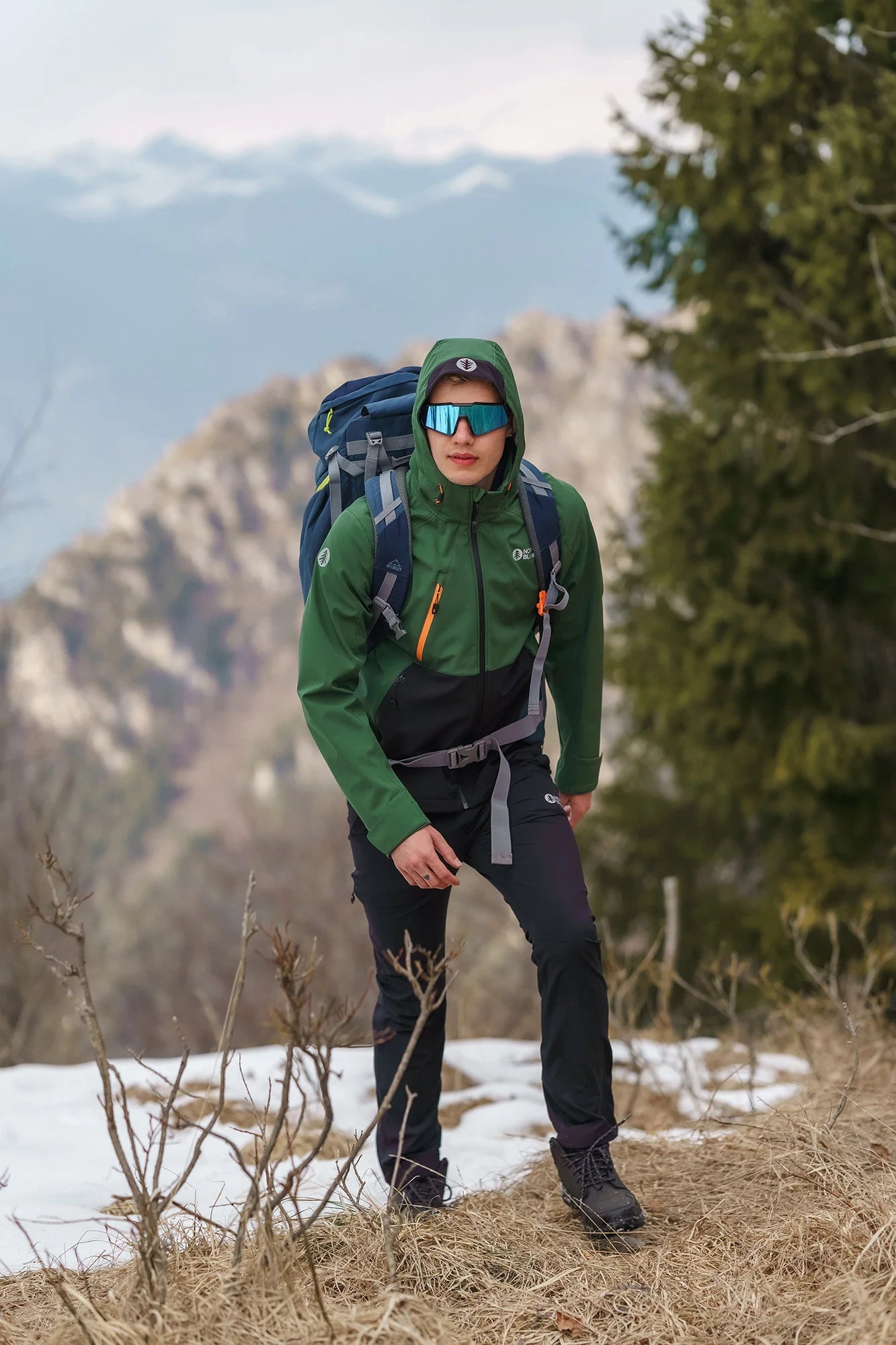 Vodootporna lagana softshell jakna muška - OVERLOOK zelena-3
