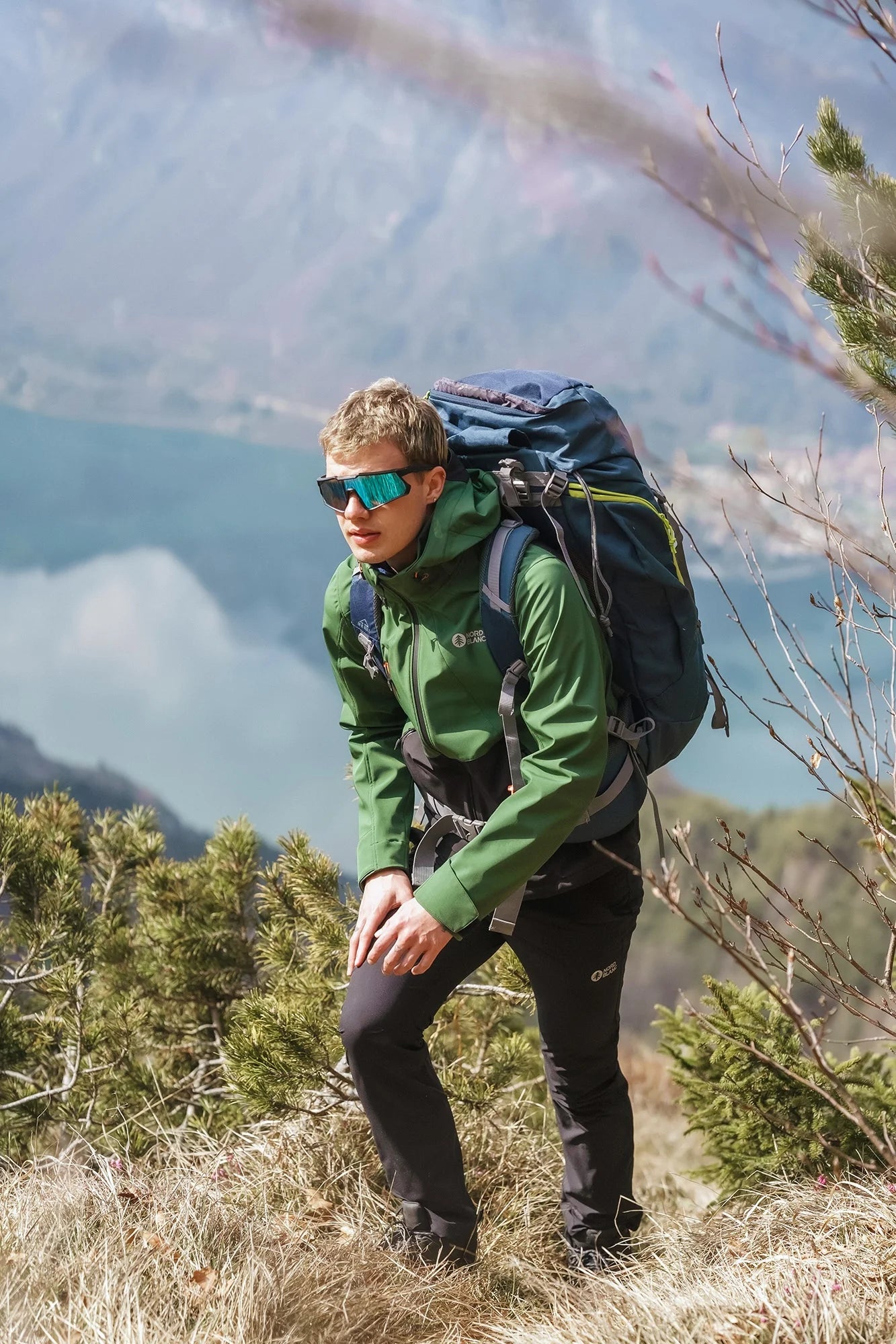 Vodootporna lagana softshell jakna muška - OVERLOOK zelena-4