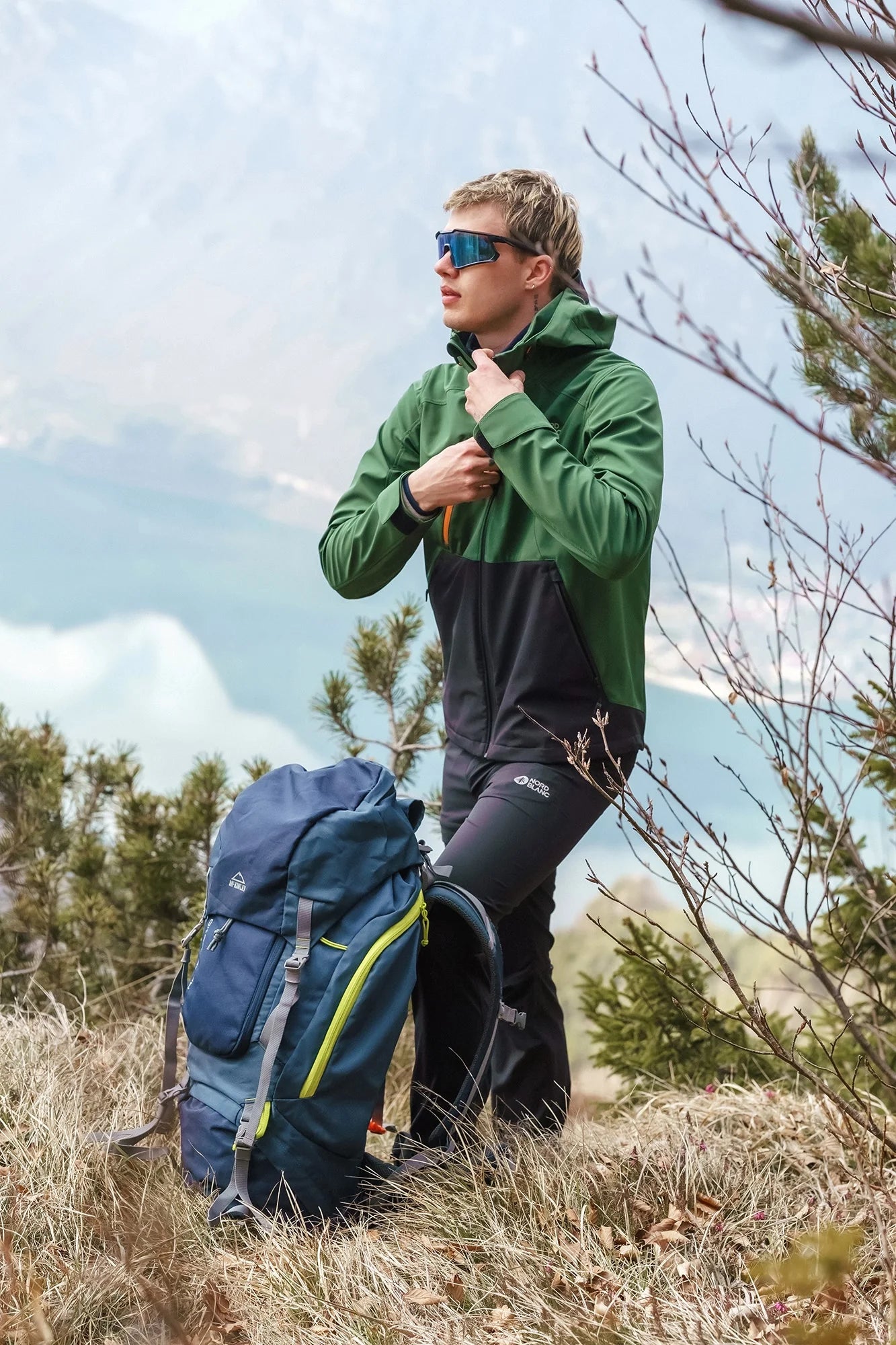 Vodootporna lagana softshell jakna muška - OVERLOOK zelena-5