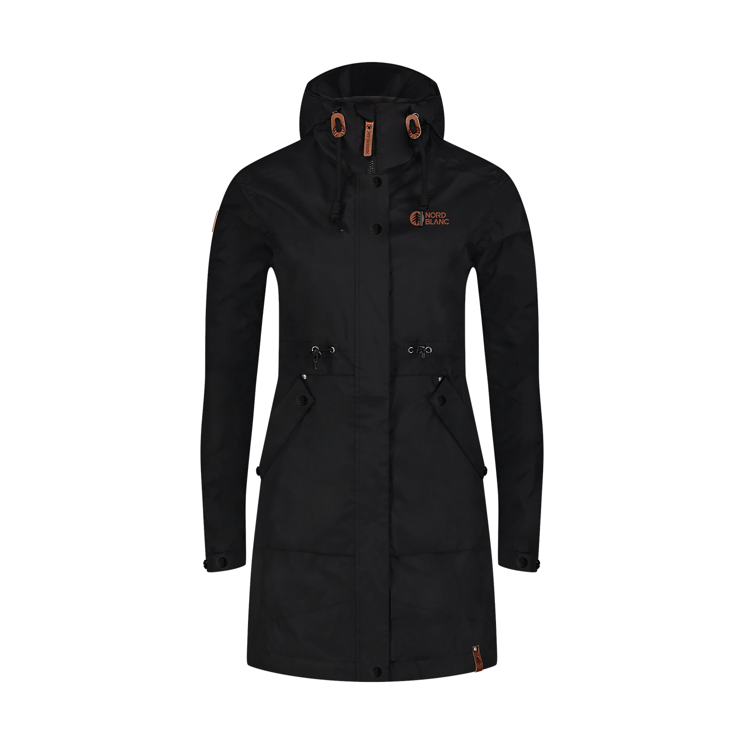Wasserdichte Parka-Jacke Damen - HINTERLAND schwarz