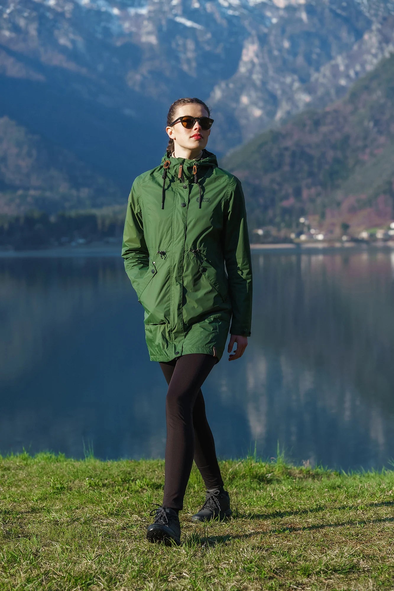 Waterproof parka jacket women's - HINTERLAND green-3