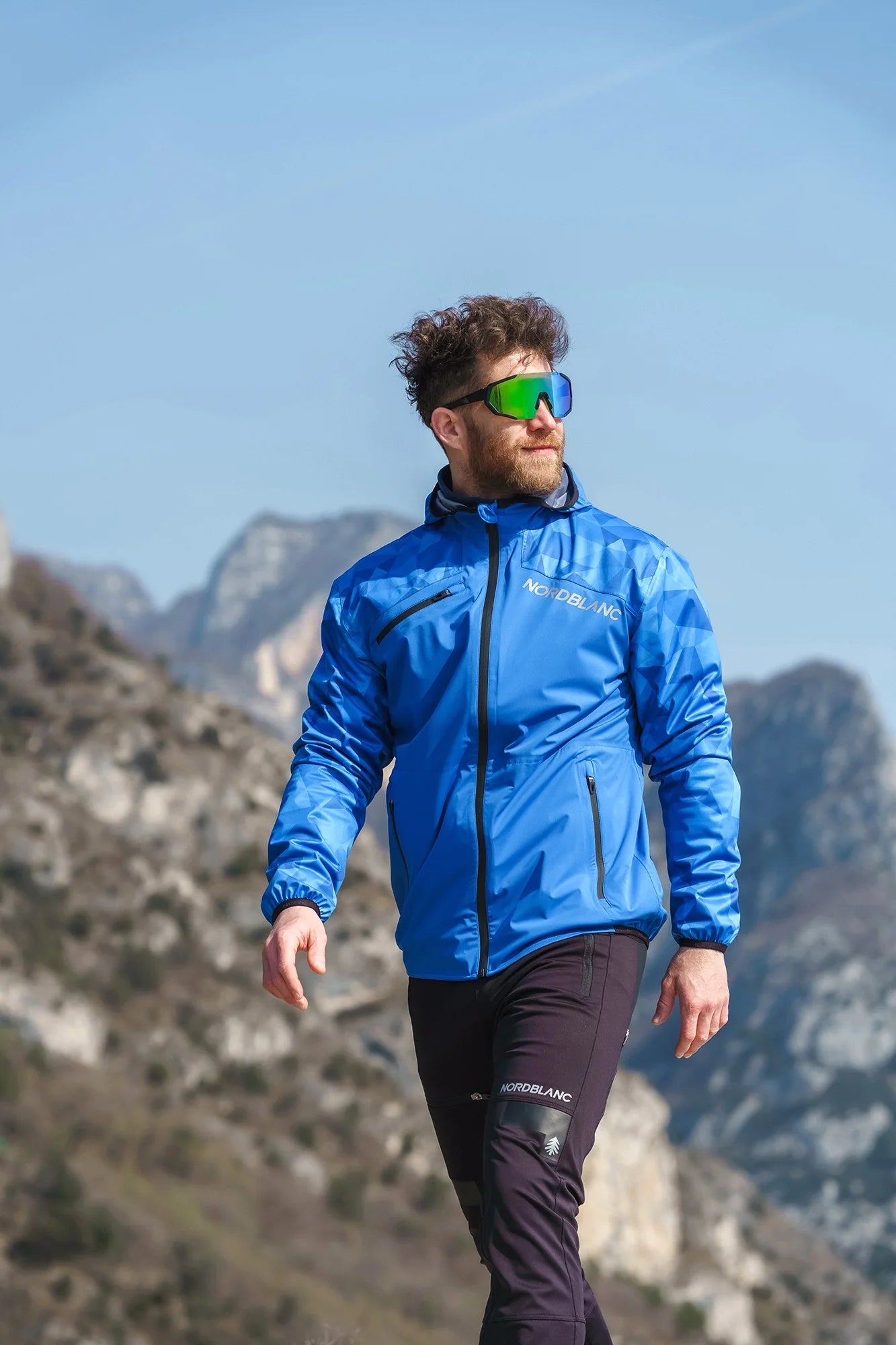 Waterproof light softshell jacket men's - RIGHT blue-5