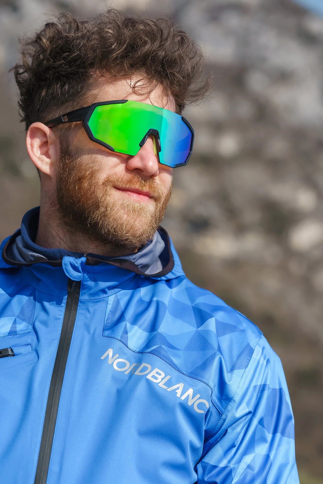 Waterproof light softshell jacket men's - RIGHT blue-6