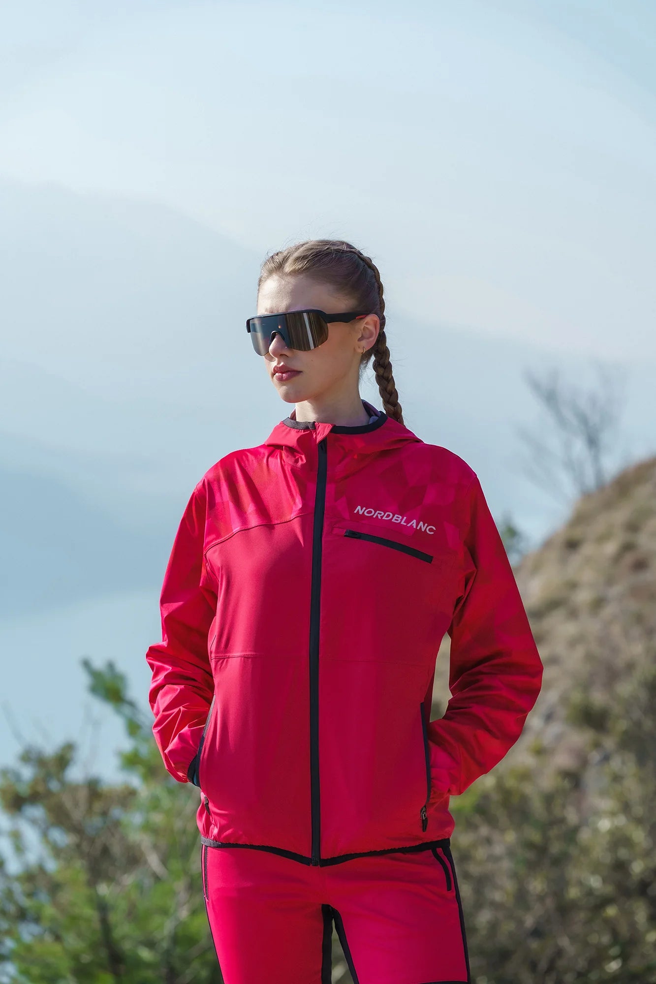 Vízálló könnyű softshell dzseki/kabát női - UPLAND rózsaszín-5