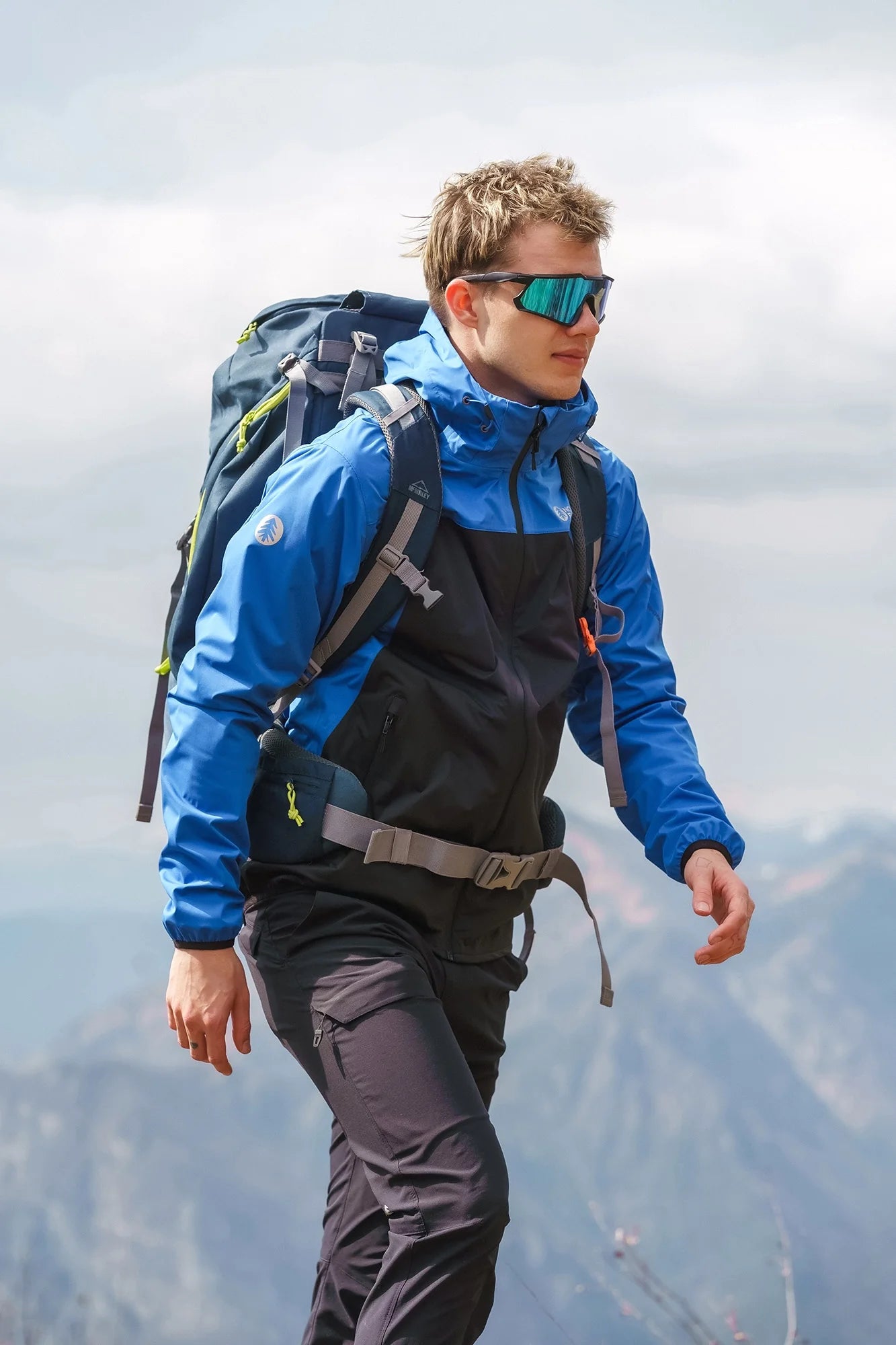 Waterproof light softshell jacket men's - EXPEDITIOUS blue-5
