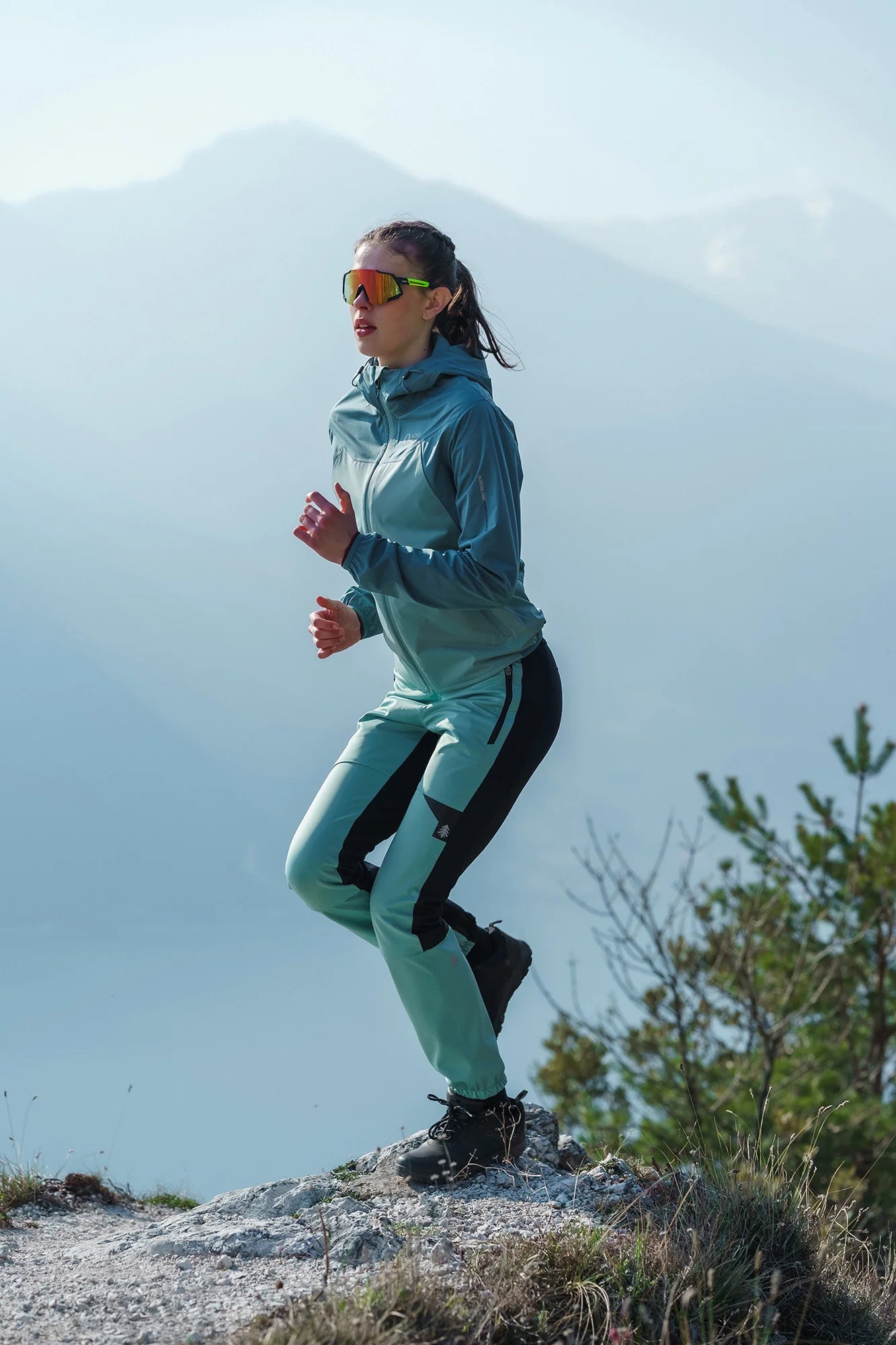 Lagane vodootporne softshell hlače ženske - ELISA zelene-2