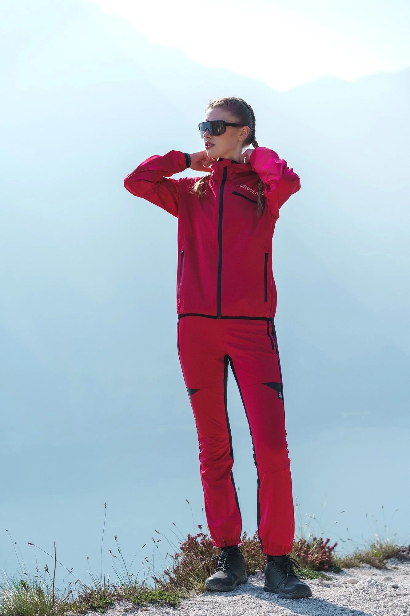Lagane vodootporne softshell hlače ženske - ELISA ružicaste-3
