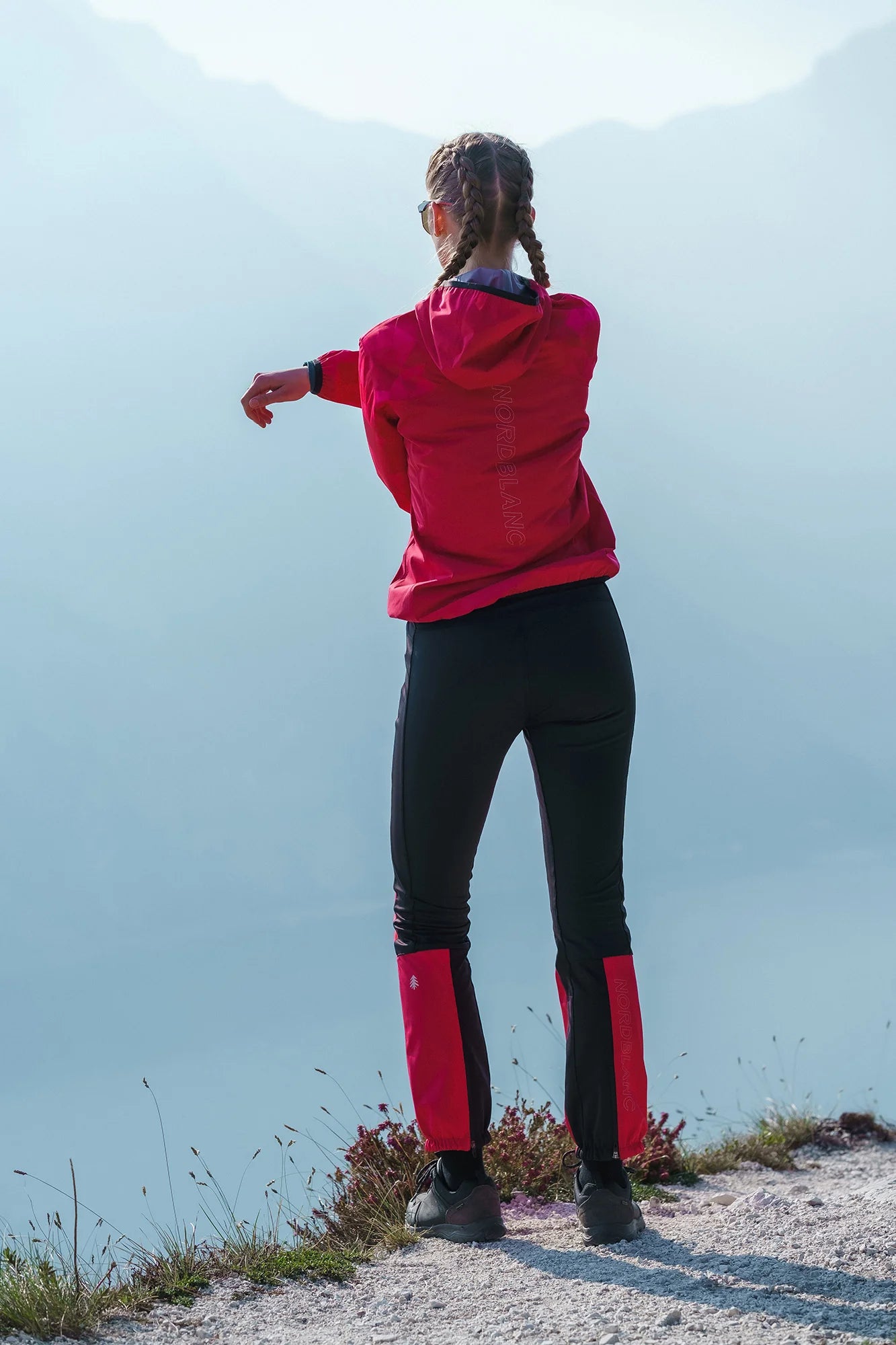 Lagane vodootporne softshell hlače ženske - ELISA ružicaste-4