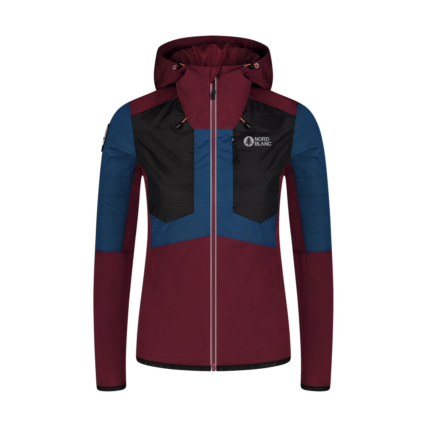 Wasserdichte Sportjacke Damen - OPENING weinrot
