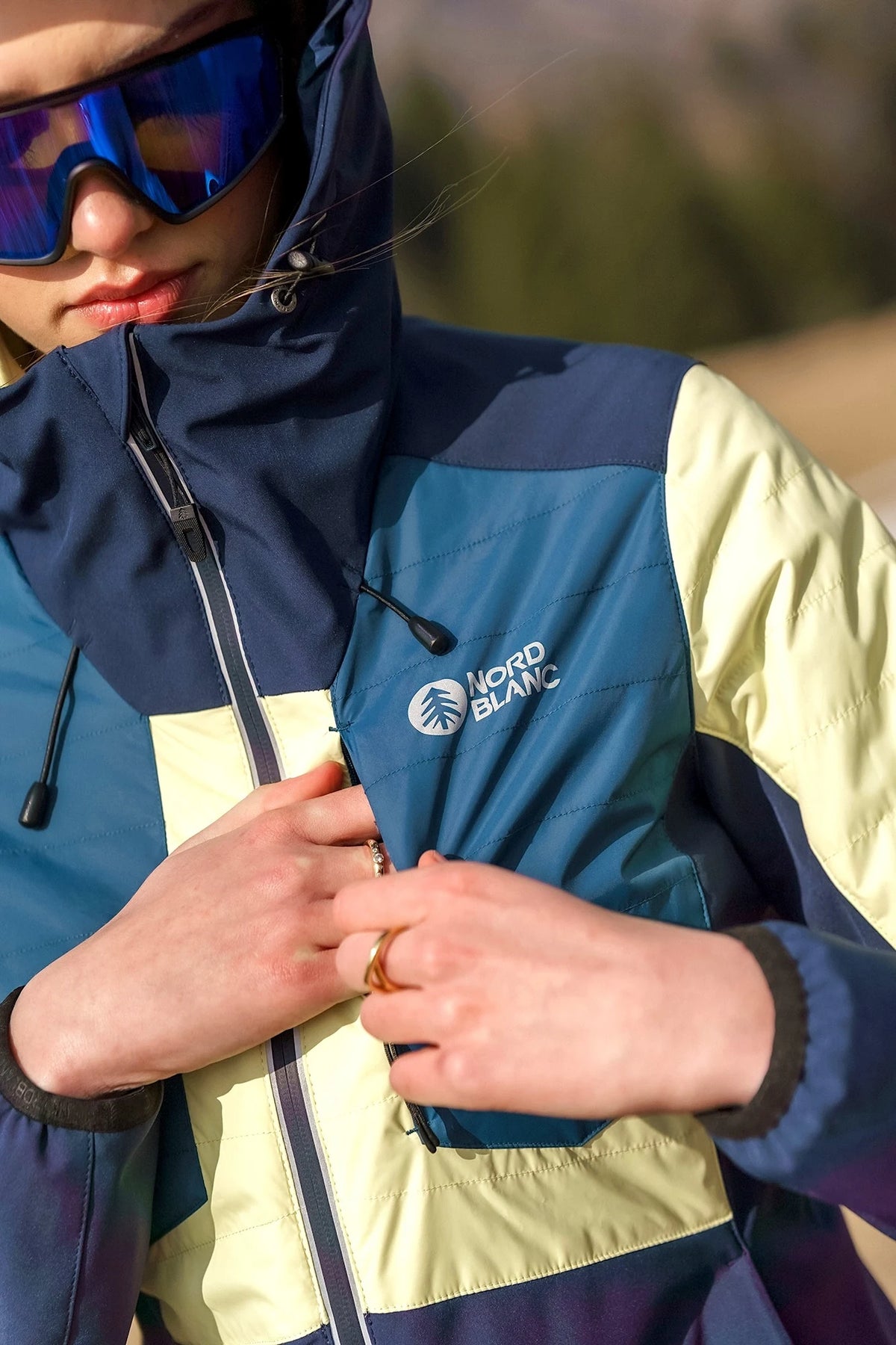 Sportovní nepromokavá bunda dámská - OPENING tmavě modrá