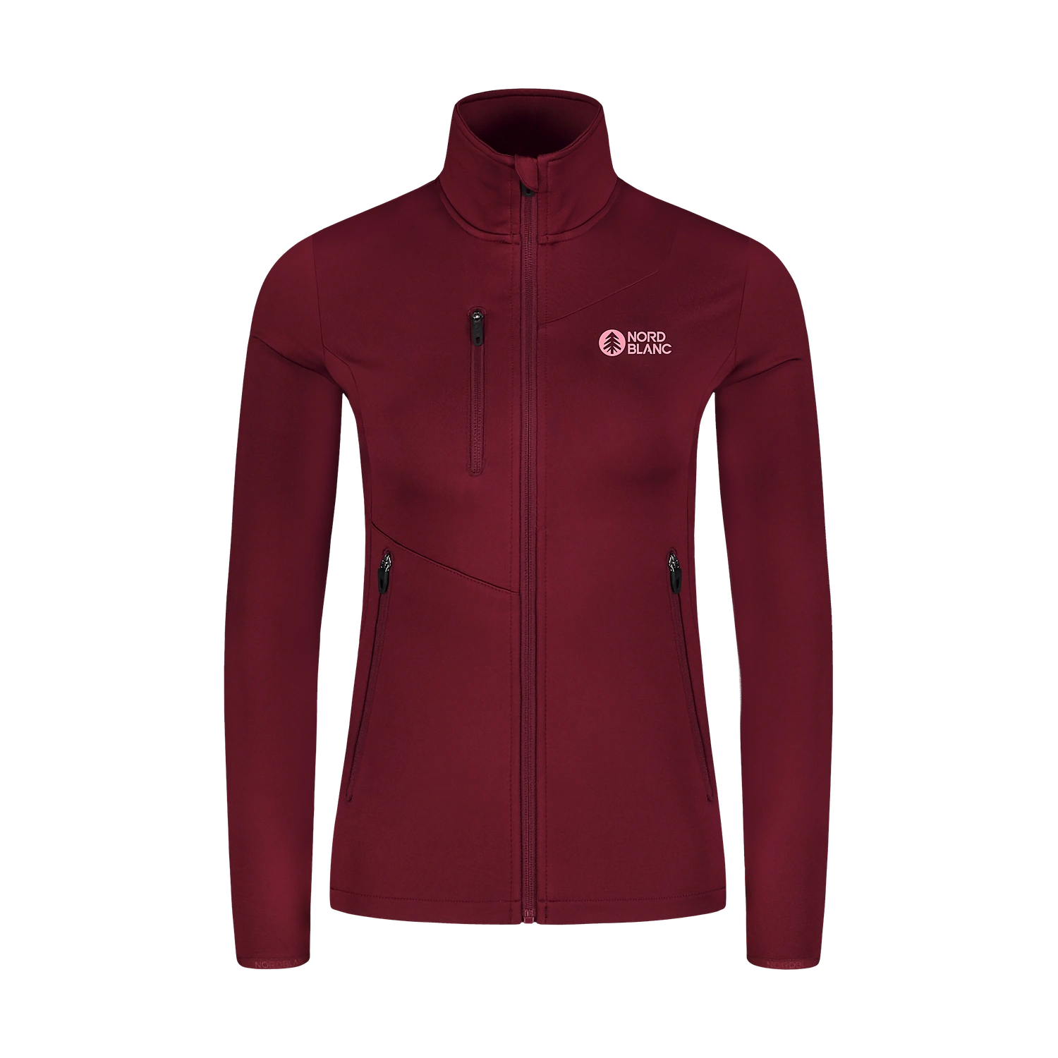 Powerfleecejacke Damen - CRISP weinrot