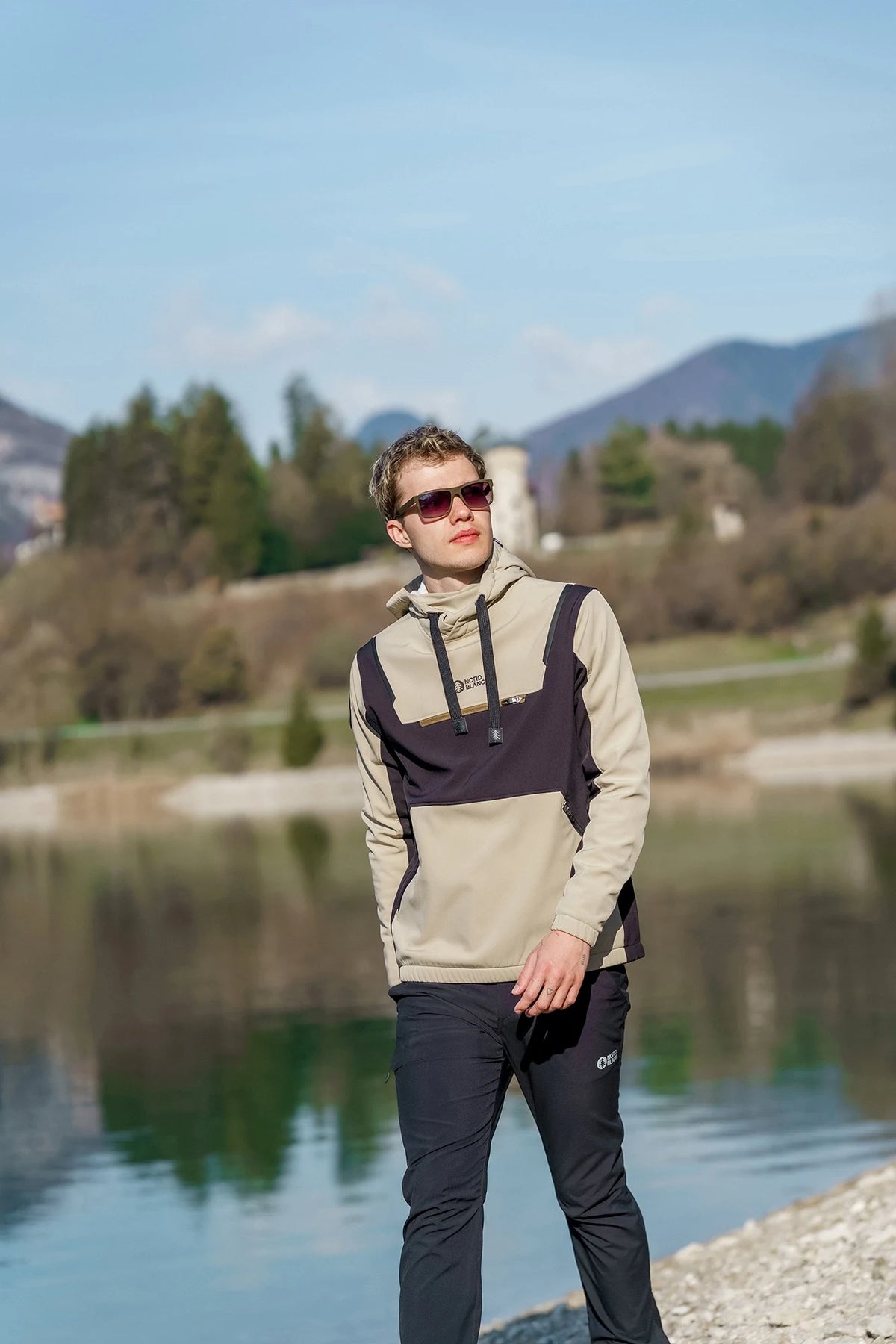Softshellová mikina pánská - GLEN béžová
