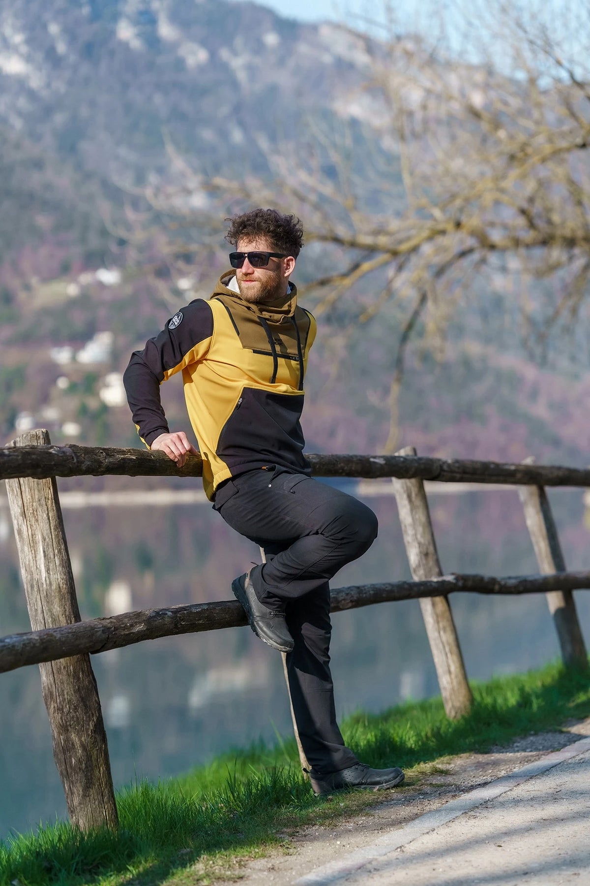 Hanorac din softshell pentru bărbați - GLEN galben – imaginea 5