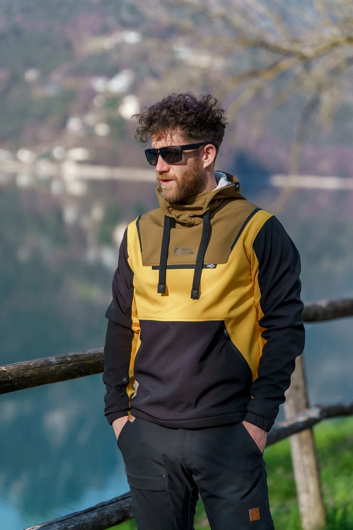 Hanorac din softshell pentru bărbați - GLEN galben – imaginea 6