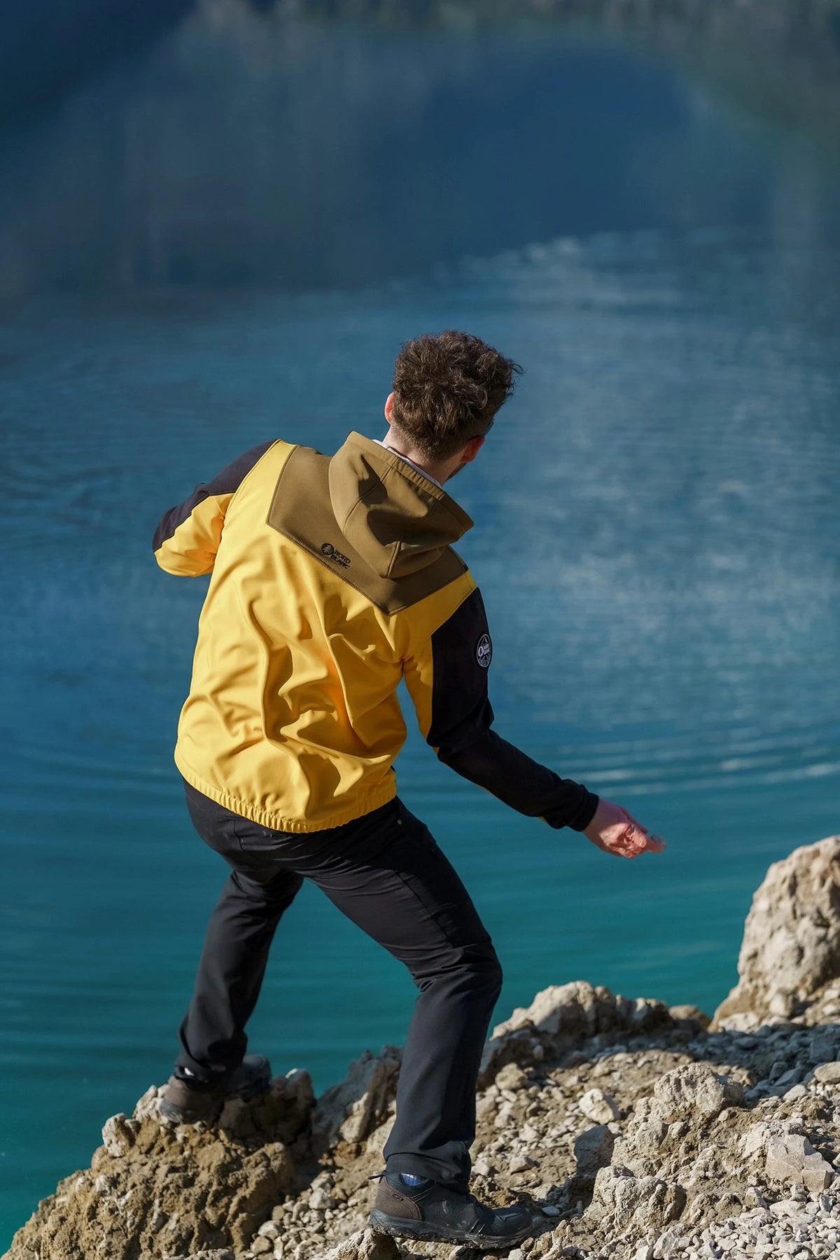 Hanorac din softshell pentru bărbați - GLEN galben – imaginea 7
