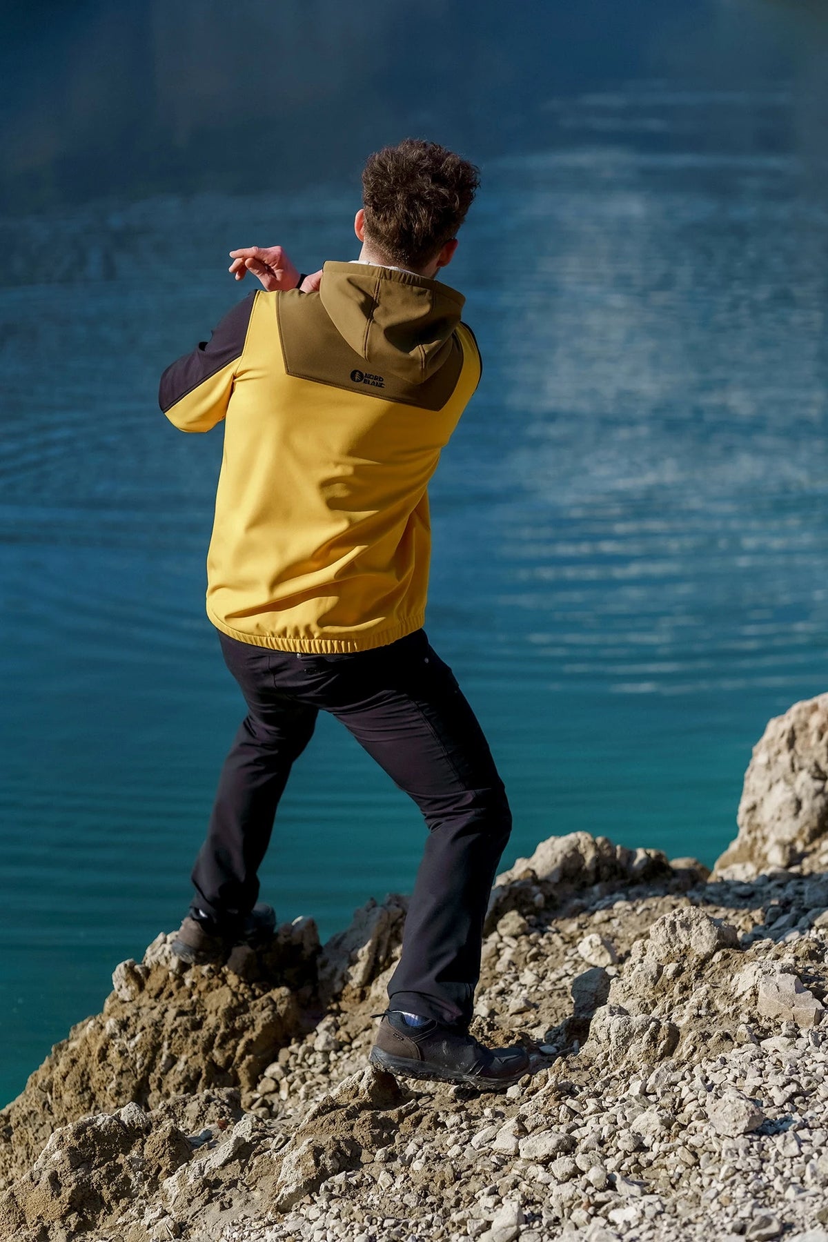 Hanorac din softshell pentru bărbați - GLEN galben – imaginea 8