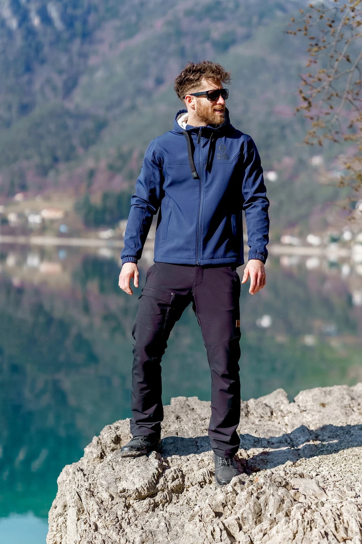 Softshellová mikina pánská - CANOPY tmavě modrá