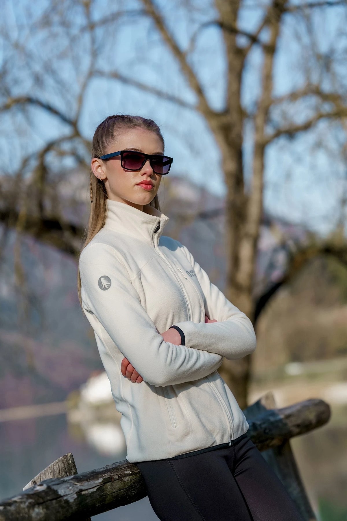 Lehká fleecová mikina dámská - MAPLE béžová