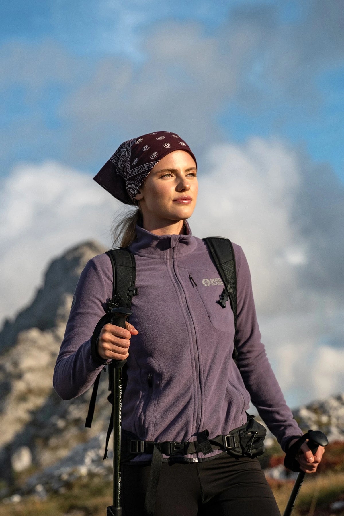 Light fleece jacket women's - MAPLE purple – image 5