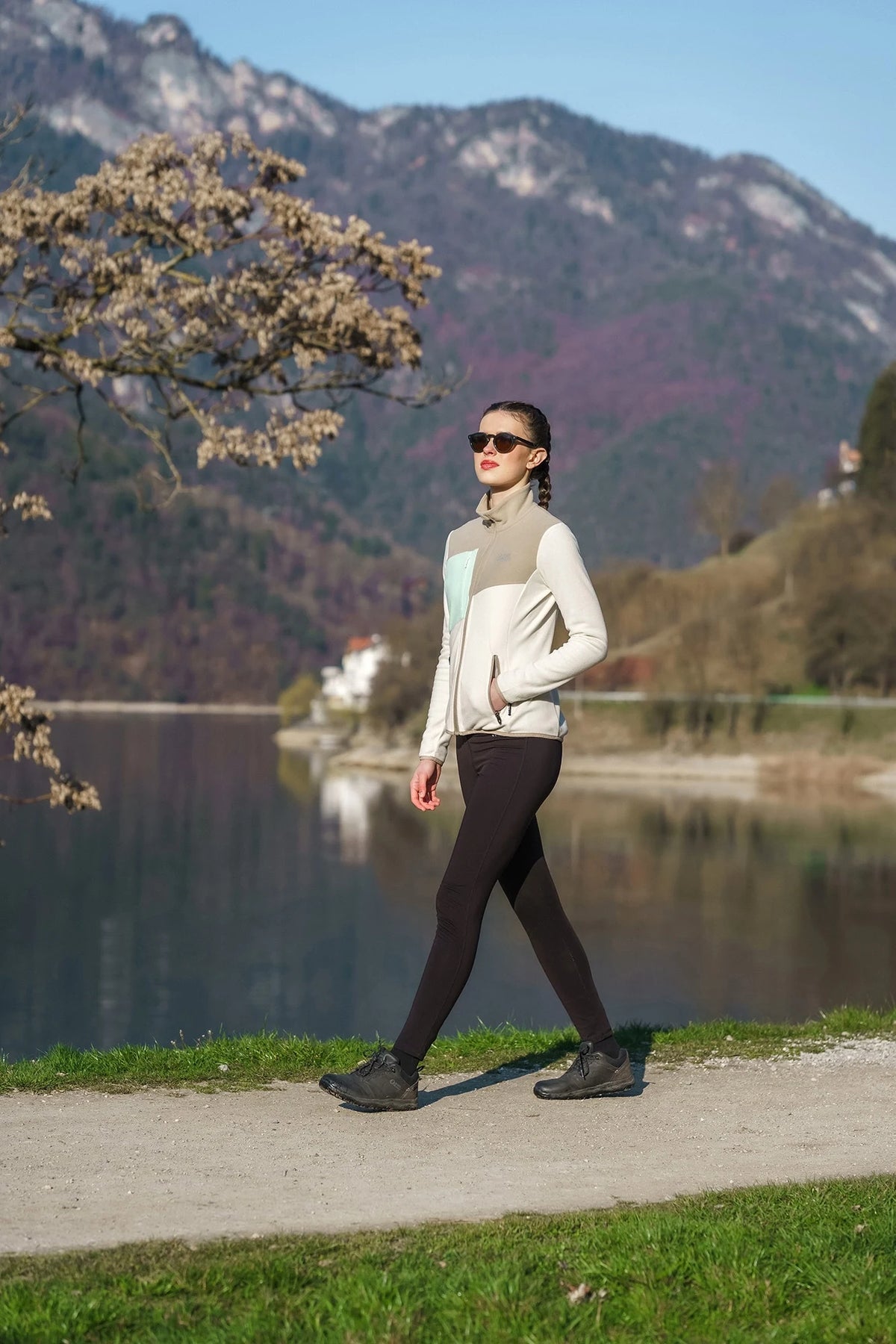 Lehká fleecová mikina dámská - BEECH béžová