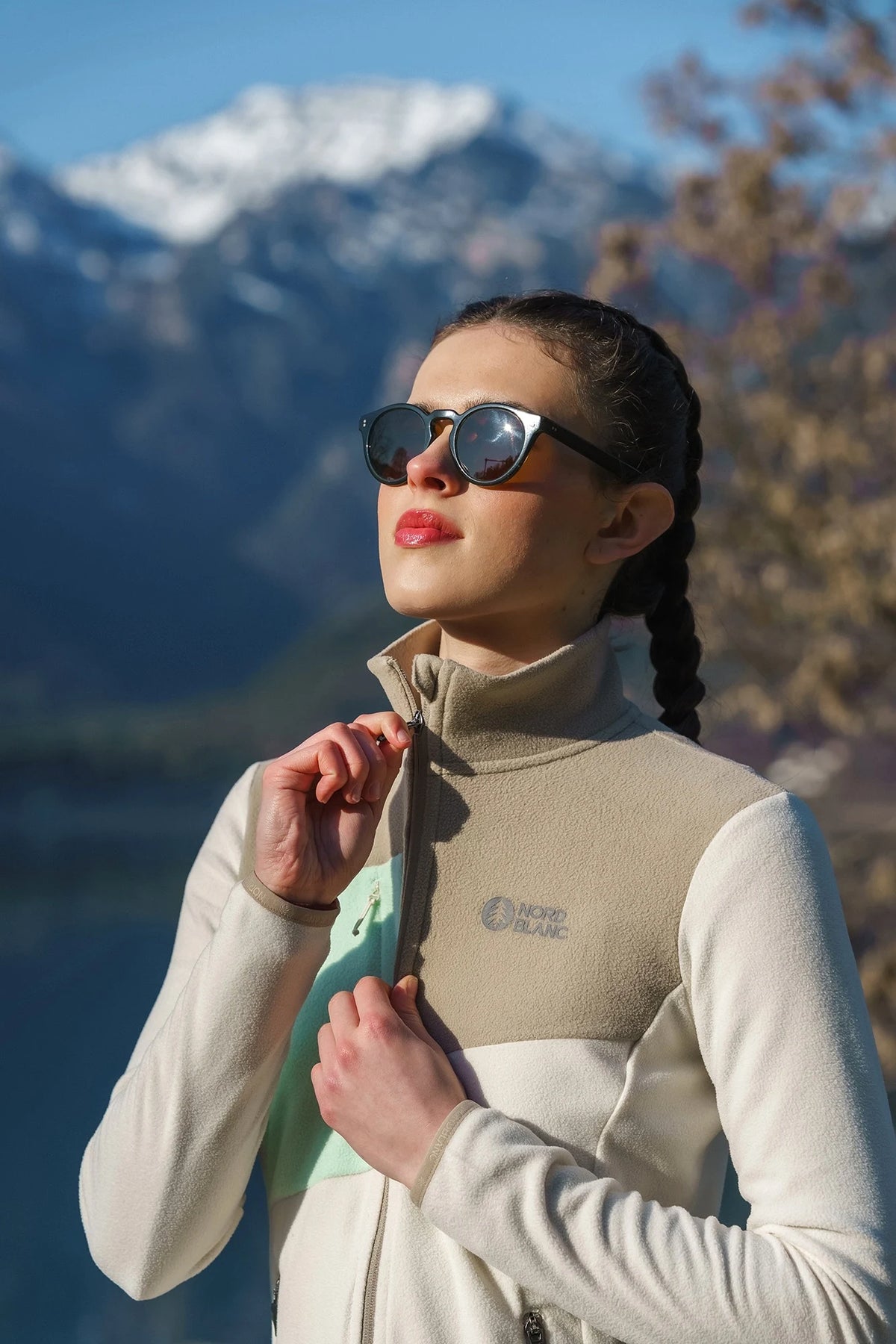 Lehká fleecová mikina dámská - BEECH béžová