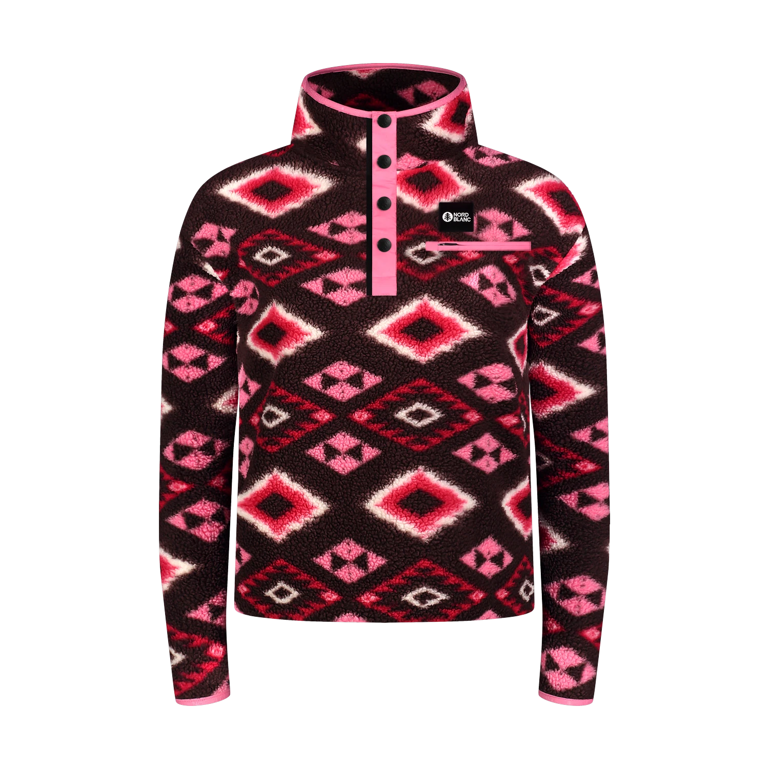 Sherpa fleece bunda dámská - BOLETUS vínová