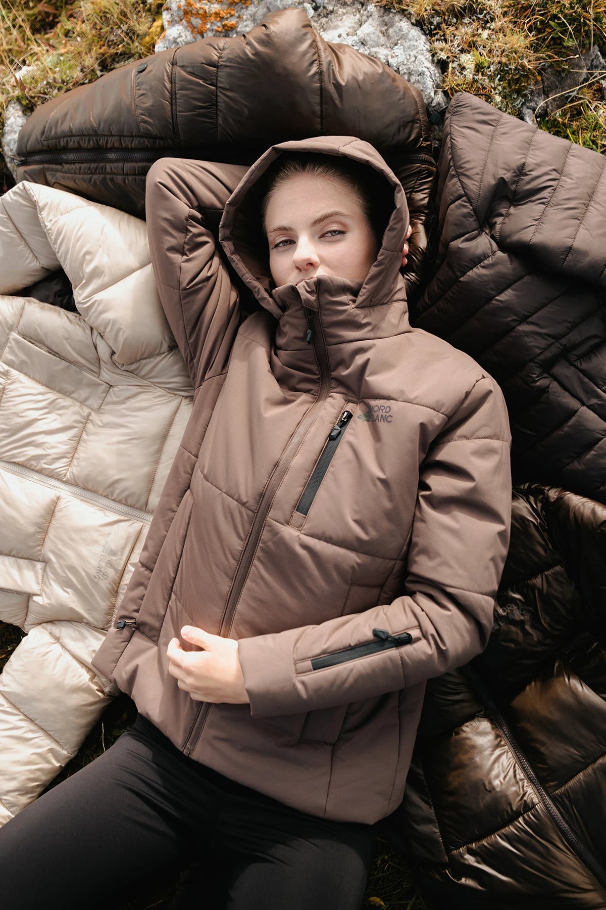 Wasserdichte Winterjacke Damen - LICHEN braun – Bild 4