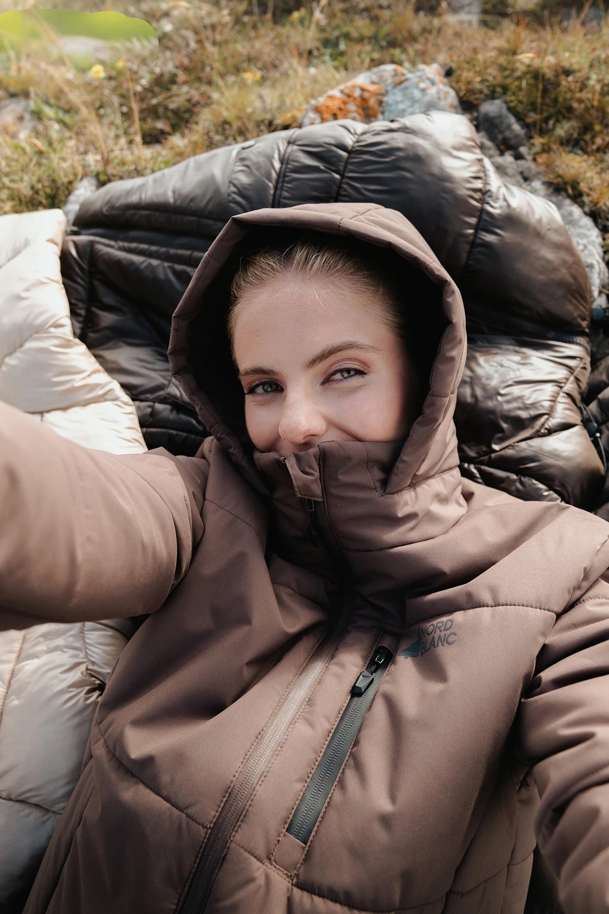 Wasserdichte Winterjacke Damen - LICHEN braun – Bild 5